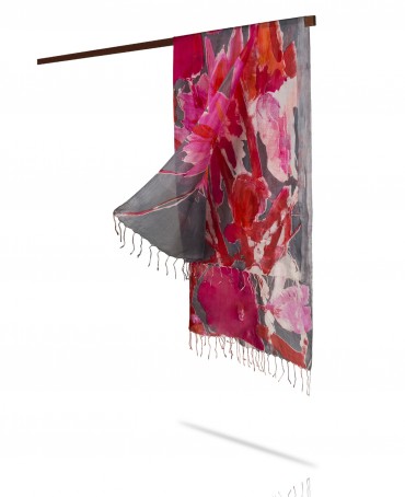 Палантин Женский S23-FLEUR.MODERNE/ROSE.CLAIR